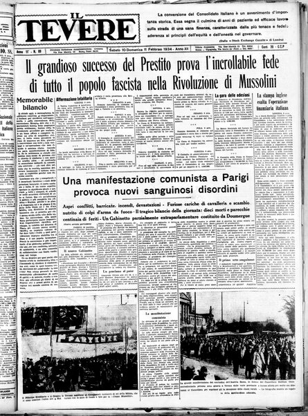 Il Tevere : quotidiano di Mezzogiorno