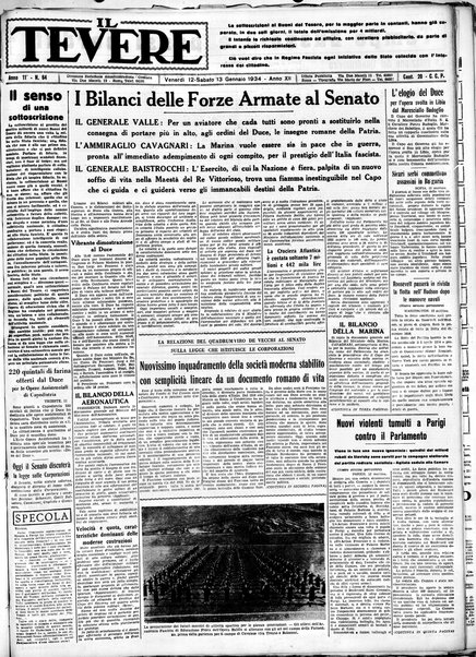 Il Tevere : quotidiano di Mezzogiorno