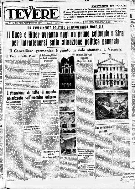 Il Tevere : quotidiano di Mezzogiorno