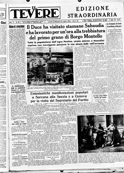 Il Tevere : quotidiano di Mezzogiorno