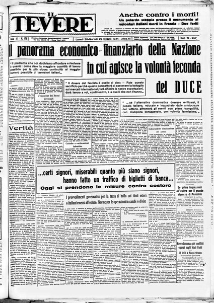 Il Tevere : quotidiano di Mezzogiorno