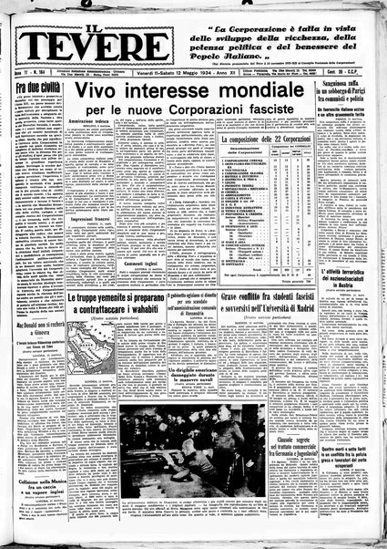 Il Tevere : quotidiano di Mezzogiorno