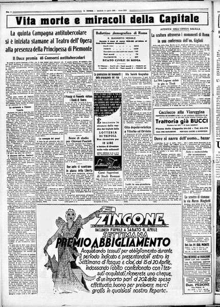 Il Tevere : quotidiano di Mezzogiorno