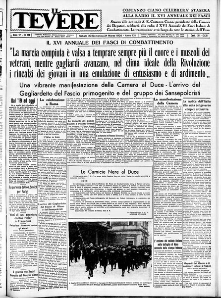 Il Tevere : quotidiano di Mezzogiorno