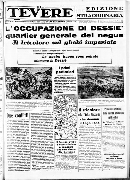 Il Tevere : quotidiano di Mezzogiorno