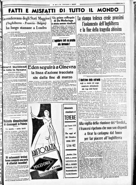 Il Tevere : quotidiano di Mezzogiorno