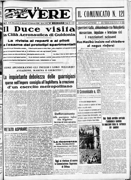 Il Tevere : quotidiano di Mezzogiorno