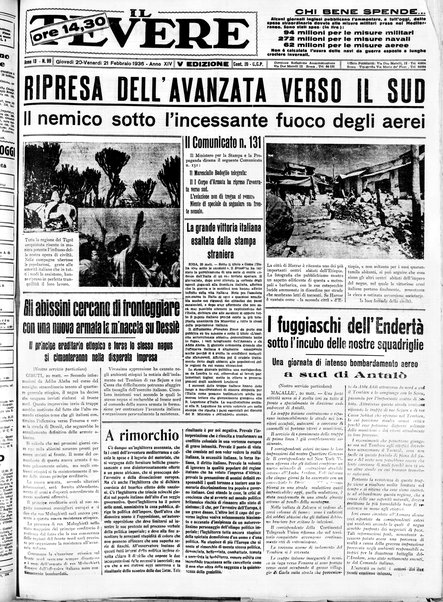 Il Tevere : quotidiano di Mezzogiorno