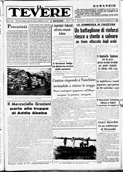 Il Tevere : quotidiano di Mezzogiorno