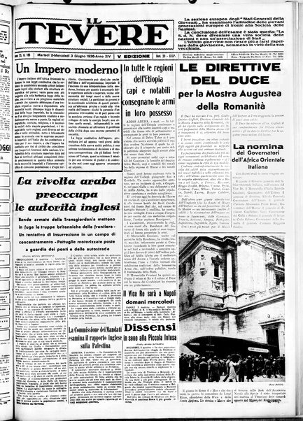 Il Tevere : quotidiano di Mezzogiorno