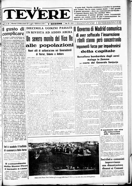 Il Tevere : quotidiano di Mezzogiorno