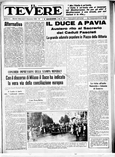 Il Tevere : quotidiano di Mezzogiorno