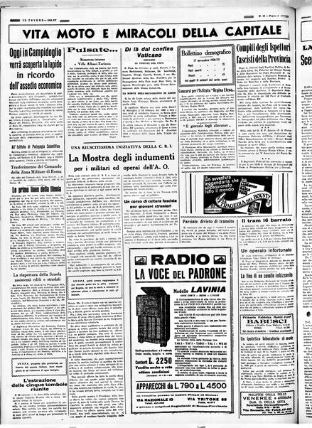 Il Tevere : quotidiano di Mezzogiorno