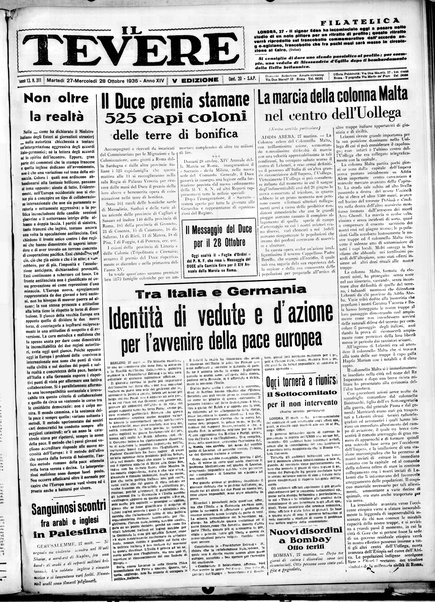 Il Tevere : quotidiano di Mezzogiorno