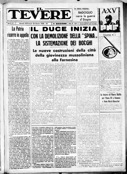 Il Tevere : quotidiano di Mezzogiorno