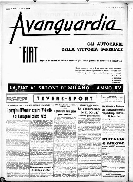 Il Tevere : quotidiano di Mezzogiorno