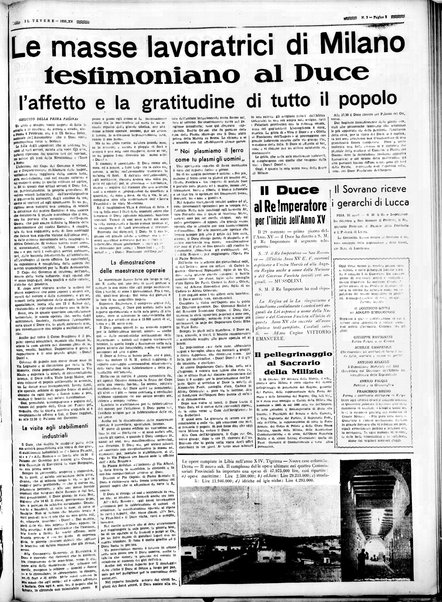 Il Tevere : quotidiano di Mezzogiorno