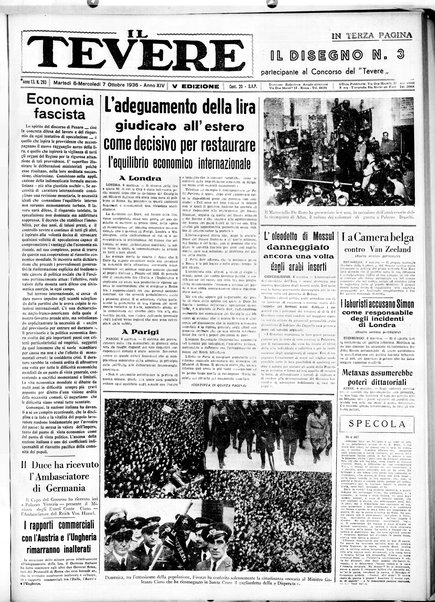 Il Tevere : quotidiano di Mezzogiorno