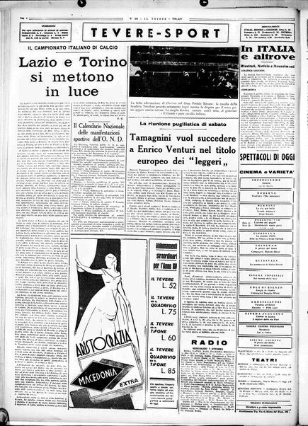 Il Tevere : quotidiano di Mezzogiorno