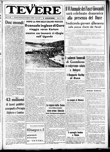 Il Tevere : quotidiano di Mezzogiorno