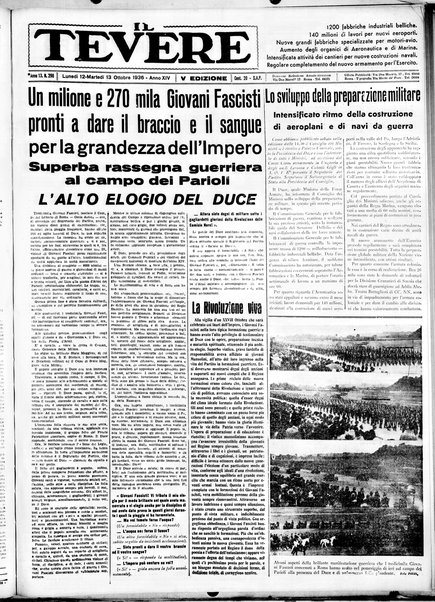 Il Tevere : quotidiano di Mezzogiorno