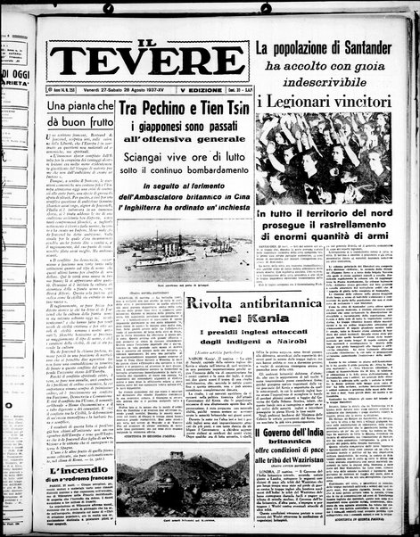 Il Tevere : quotidiano di Mezzogiorno