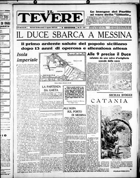 Il Tevere : quotidiano di Mezzogiorno