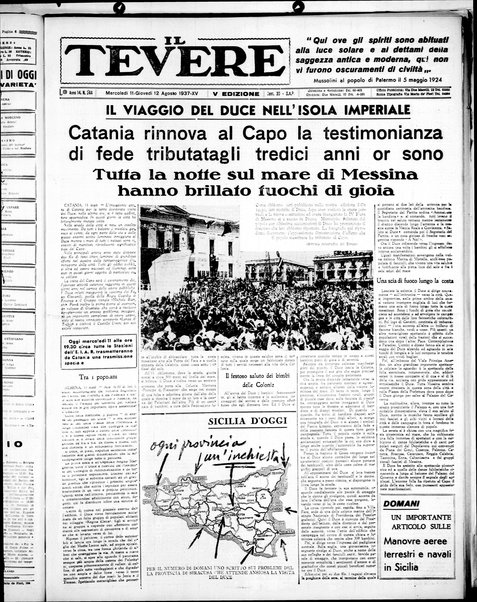 Il Tevere : quotidiano di Mezzogiorno