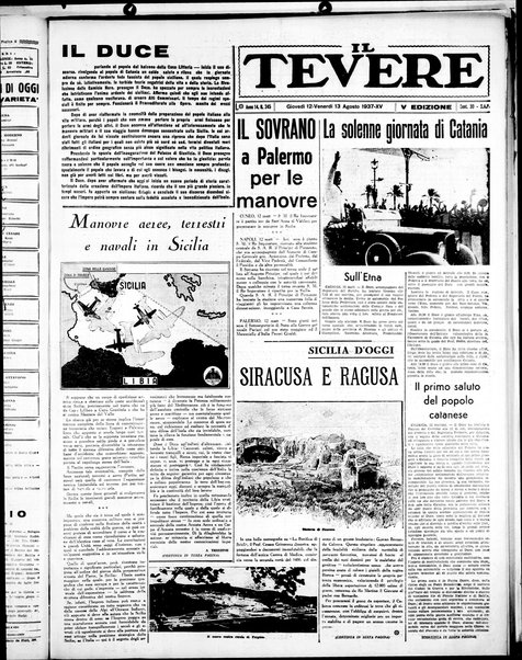 Il Tevere : quotidiano di Mezzogiorno