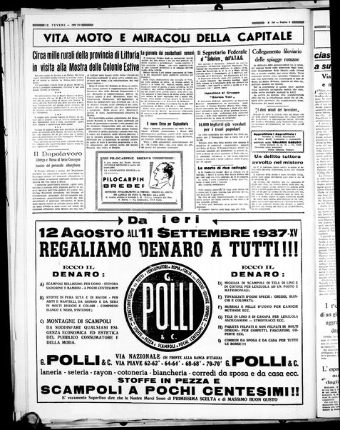 Il Tevere : quotidiano di Mezzogiorno