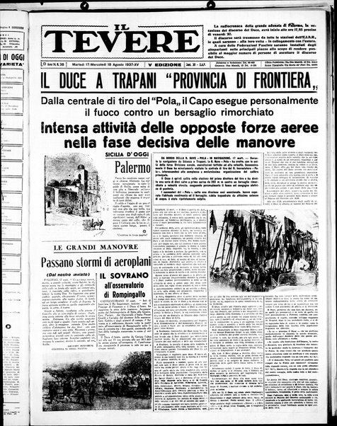 Il Tevere : quotidiano di Mezzogiorno