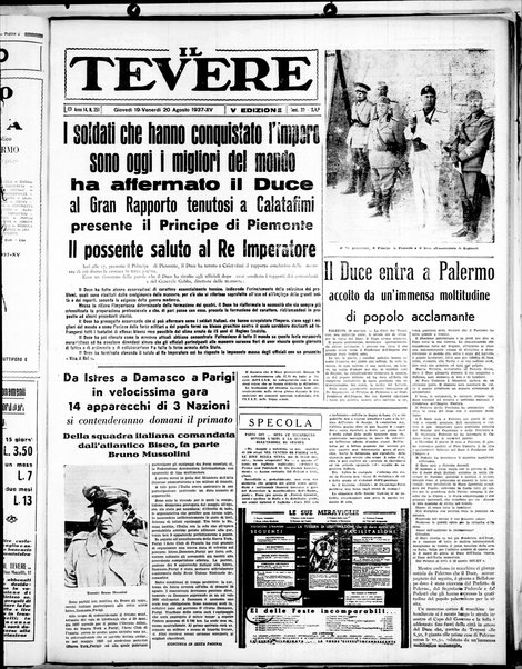 Il Tevere : quotidiano di Mezzogiorno