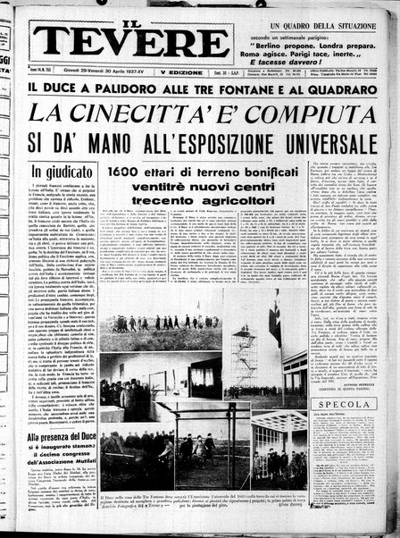 Il Tevere : quotidiano di Mezzogiorno