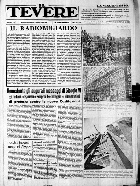 Il Tevere : quotidiano di Mezzogiorno