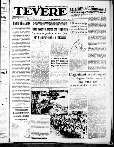 Il Tevere : quotidiano di Mezzogiorno