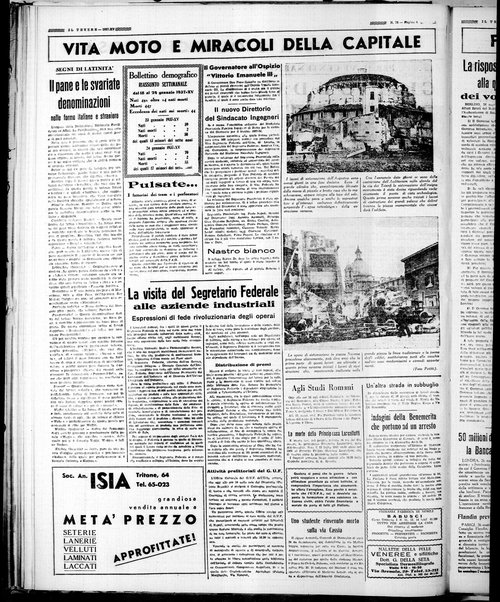 Il Tevere : quotidiano di Mezzogiorno