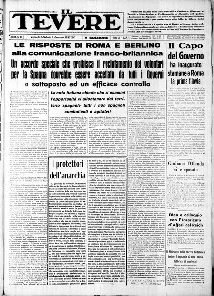 Il Tevere : quotidiano di Mezzogiorno