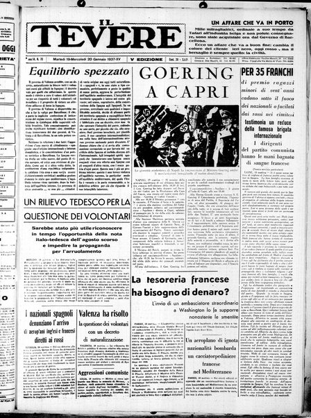 Il Tevere : quotidiano di Mezzogiorno