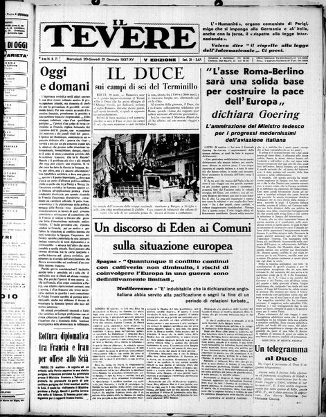 Il Tevere : quotidiano di Mezzogiorno