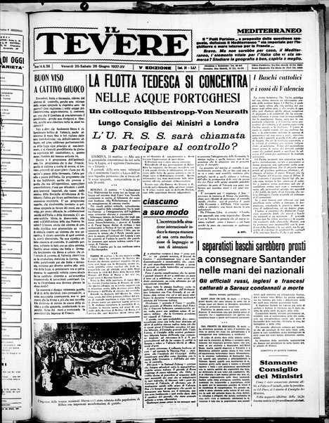 Il Tevere : quotidiano di Mezzogiorno