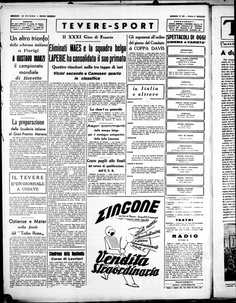 Il Tevere : quotidiano di Mezzogiorno