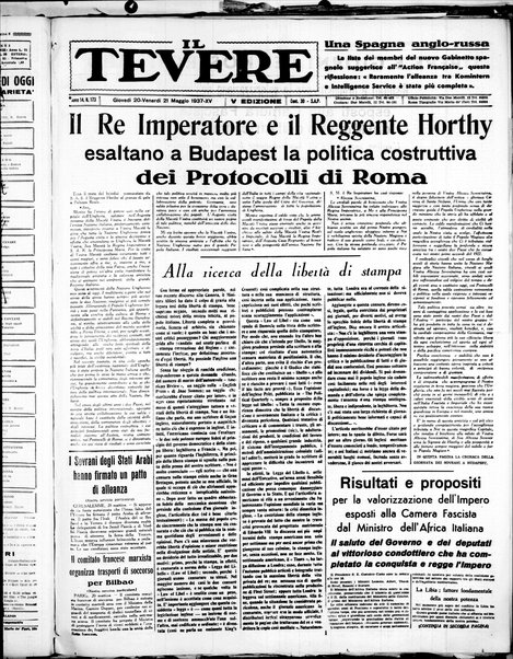 Il Tevere : quotidiano di Mezzogiorno