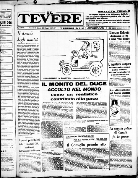 Il Tevere : quotidiano di Mezzogiorno