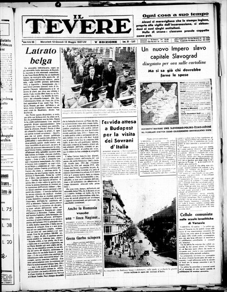 Il Tevere : quotidiano di Mezzogiorno