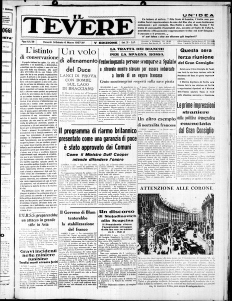 Il Tevere : quotidiano di Mezzogiorno