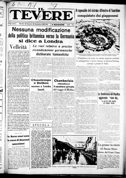 Il Tevere : quotidiano di Mezzogiorno