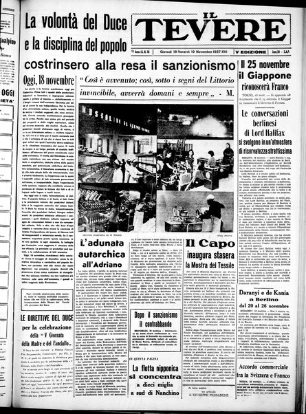 Il Tevere : quotidiano di Mezzogiorno