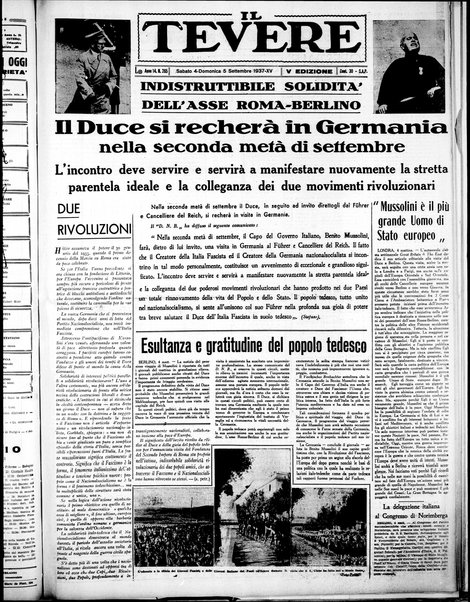 Il Tevere : quotidiano di Mezzogiorno