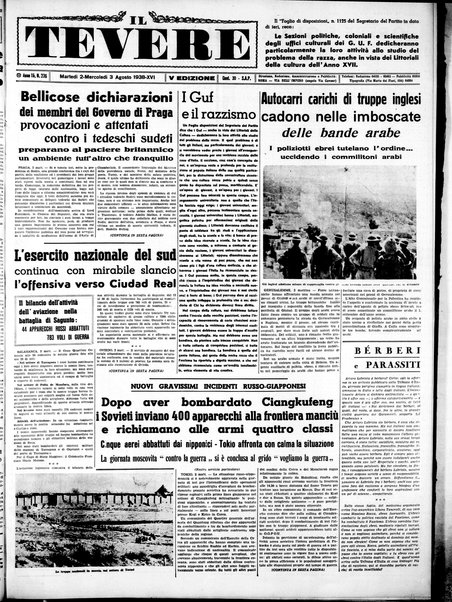 Il Tevere : quotidiano di Mezzogiorno