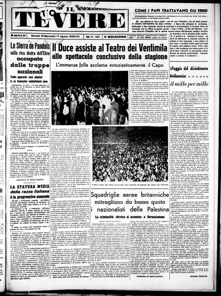 Il Tevere : quotidiano di Mezzogiorno